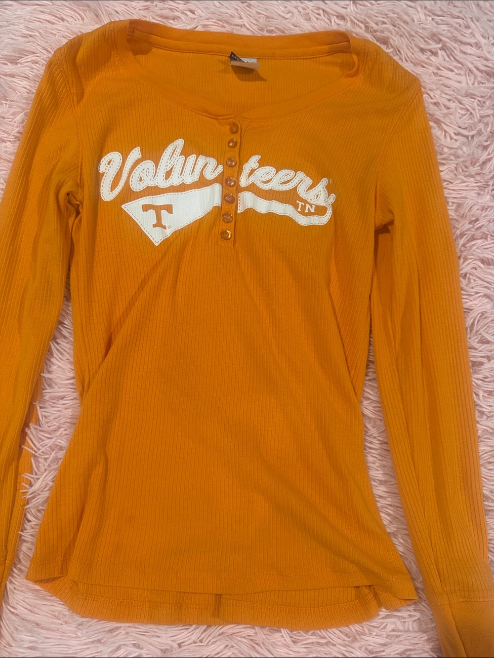 Tennessee Volunteers Orange Long Sleeve Henley